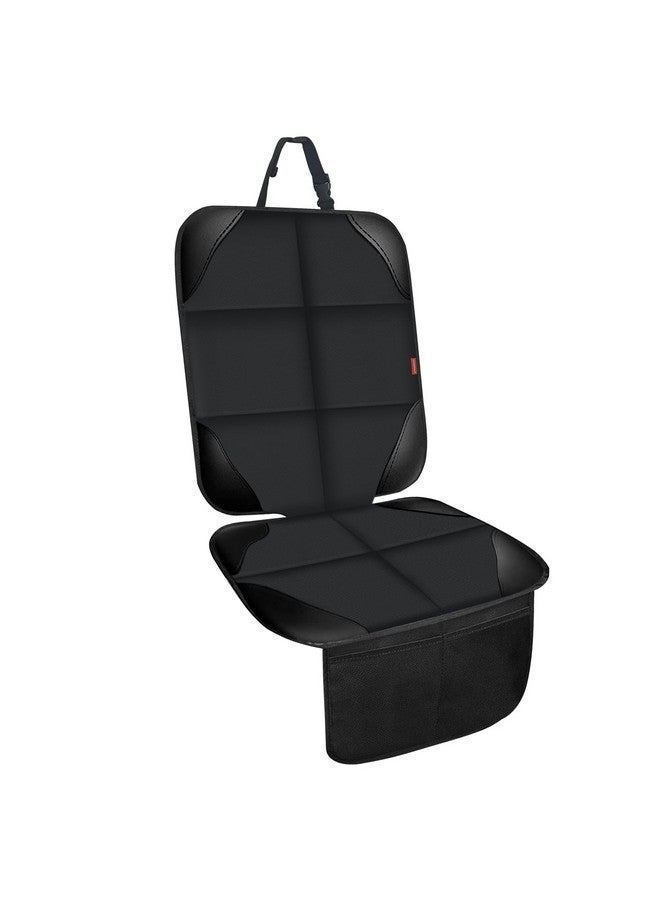 MORROLS Car Seat Protector for Child Seats,1 Pack Car Seat Cushion,Waterproof Fabric Car Seat Covers for Non-Slip Backing Mesh Pockets for Baby,Pet,SUV, Sedan and Trunk(Black) - Image 1