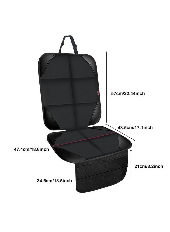 MORROLS Car Seat Protector for Child Seats,1 Pack Car Seat Cushion,Waterproof Fabric Car Seat Covers for Non-Slip Backing Mesh Pockets for Baby,Pet,SUV, Sedan and Trunk(Black) - Image 5