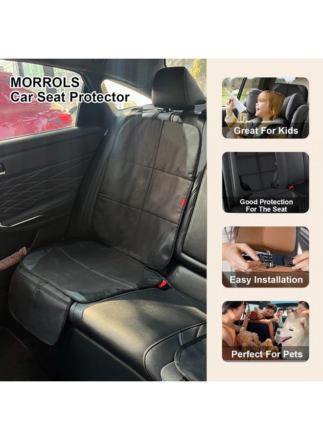 MORROLS Car Seat Protector for Child Seats,1 Pack Car Seat Cushion,Waterproof Fabric Car Seat Covers for Non-Slip Backing Mesh Pockets for Baby,Pet,SUV, Sedan and Trunk(Black) - Image 2
