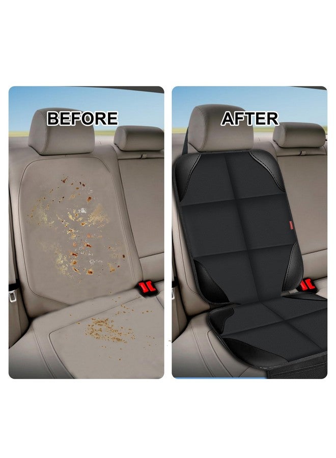 MORROLS Car Seat Protector for Child Seats,1 Pack Car Seat Cushion,Waterproof Fabric Car Seat Covers for Non-Slip Backing Mesh Pockets for Baby,Pet,SUV, Sedan and Trunk(Black) - Image 4
