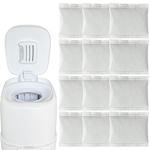 AFJWUZ 12 Pack Odor Removing Refills for Playtex Diaper Genie Complete and Expressions Pail, Diaper Pail Odor Absorber Carbon Filter Refills for Diaper Genie Systems - Image 1