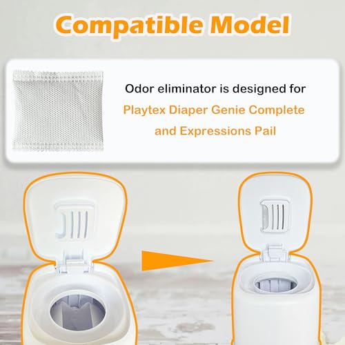 AFJWUZ 12 Pack Odor Removing Refills for Playtex Diaper Genie Complete and Expressions Pail, Diaper Pail Odor Absorber Carbon Filter Refills for Diaper Genie Systems - Image 2