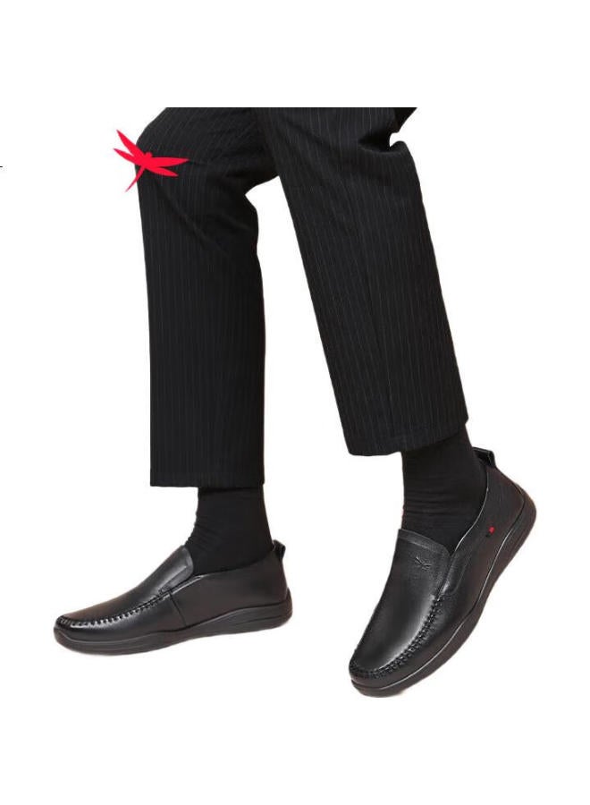 Red Dragonfly Men'S Soft-Soled Business Casual Shoes Men'S Peas Shoes Men'S Leather Shoes Men Wta152281 Black 41 - Image 1