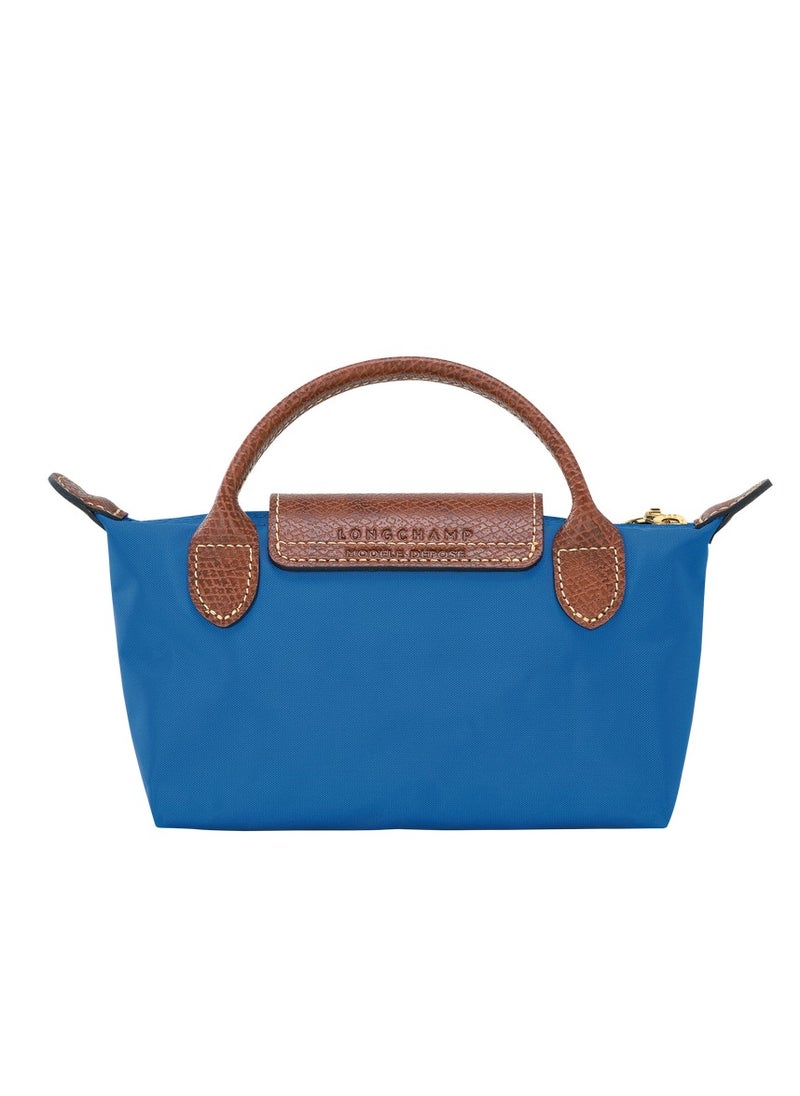 Longchamp - Longchamp Women's Mini Makeup Bag, Handbag, Shoulder Bag Blue Classic - Image 1