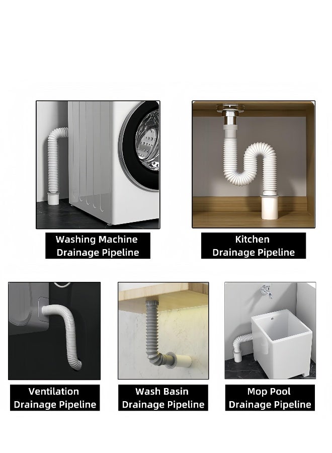 2 Pack Sewer Pipe Seal Ring Sealing Cover, Preventer Silicone Odor Proof Drainage Trap, Suitable for Bathroom Bathtub Kitchen Cleaning Tools (Medium)  - Image 2