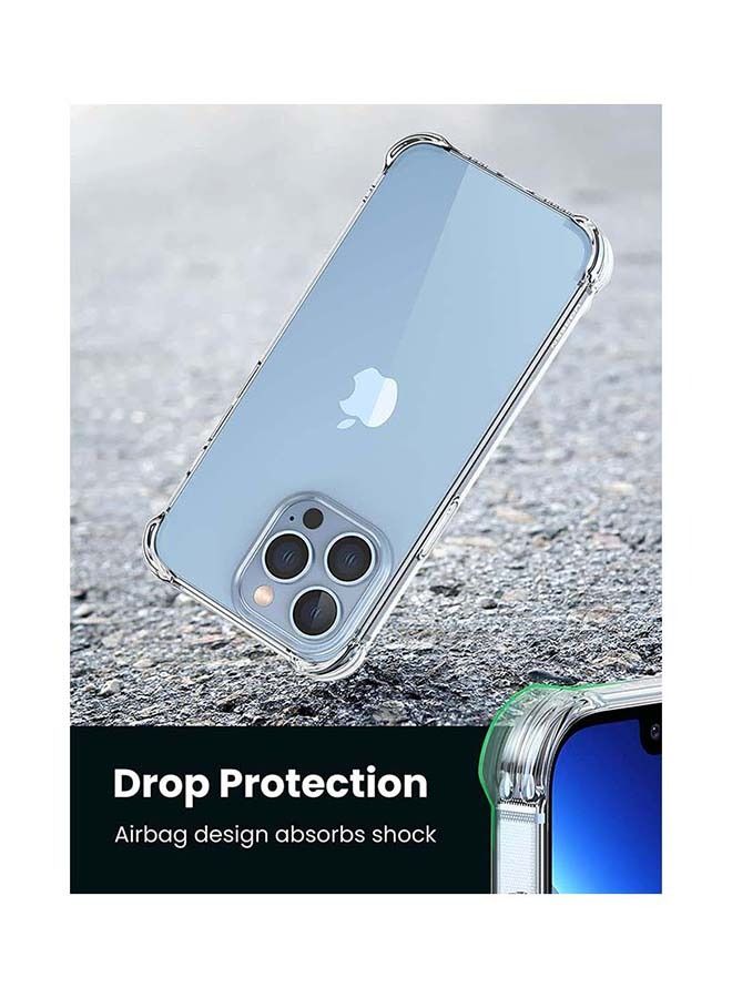 جراب خلفي شفاف متوافق مع iPhone 13 Pro Max غطاء شفاف TPU واقٍ من 4 زوايا ممتص الصدمات ومقاوم للصدمات ومقاوم للخدش ومقاوم للسقوط نحيف رفيع حتى 6.7 بوصة - Image 4