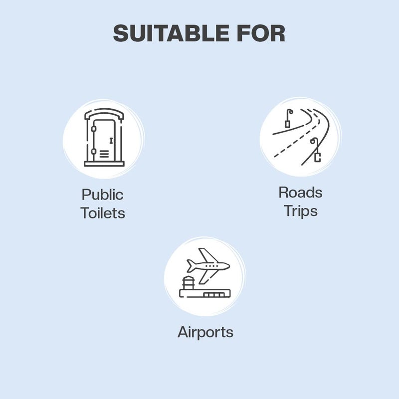 PEE SAFE أغطية مقاعد المرحاض القابلة للتصرف من بي سيف | تحمي من الجراثيم | تقلل من خطر التهاب المسالك البولية | للمراحيض العامة | مناسبة للسفر | صديقة للبيئة | عبوة من 10 - Image 5