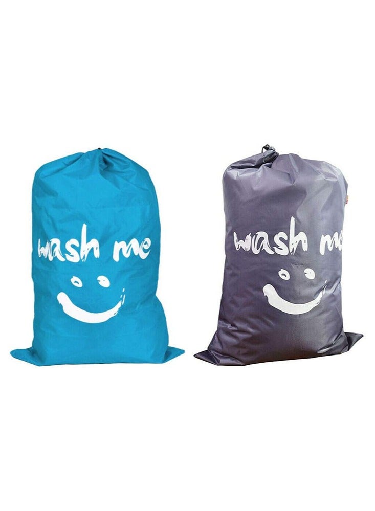Perfii Extra Large Machine Washable Dirty Clothes Storage Organizer Basket Laundry Bag Drawstring  - Image 2