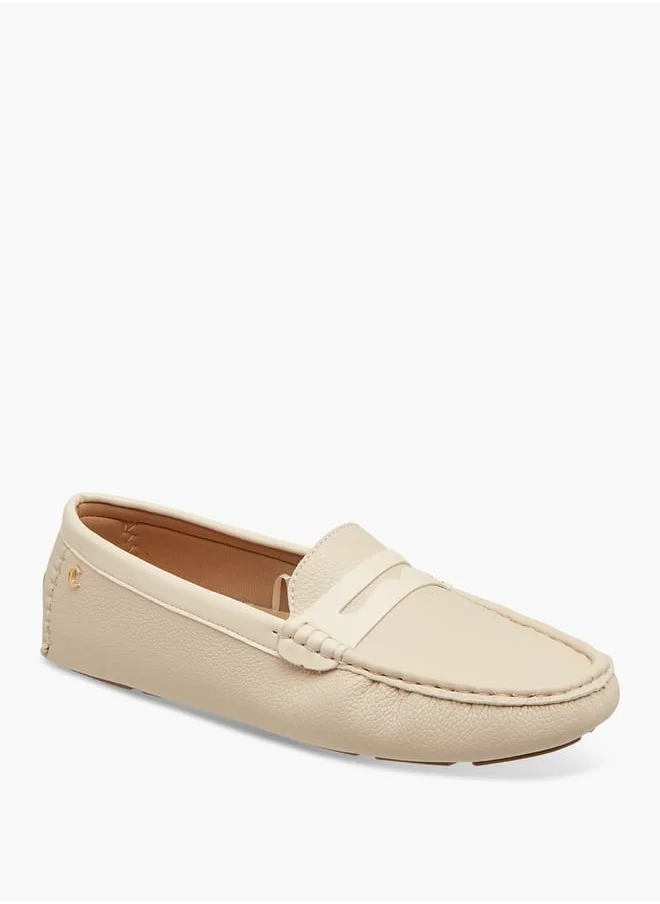 لو كونفورت Women Textured Slip-On Loafers