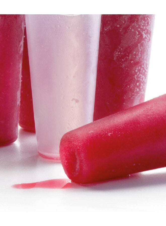 ibili 8 قوالب مثلجات مخروطية، صانع مصاصات قابلة لإعادة الاستخدام، قوالب حلوى مجمدة من السيليكون والبلاستيك آمنة للطعام، سهلة التعبئة والتنظيف، آيس كريم، مصاصات، زبادي، وحلويات مجمدة للأطفال والبالغين - Image 3