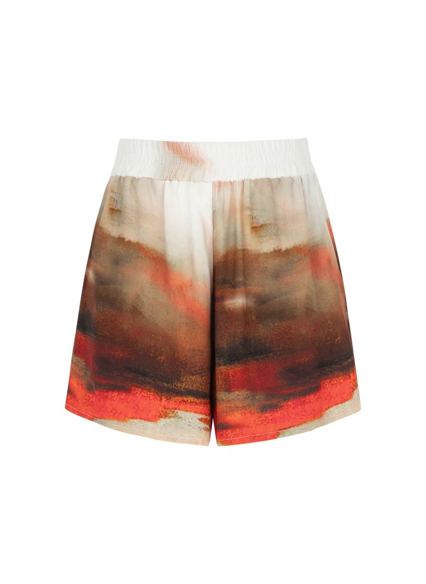 Nocturne Patterned High Waist Shorts