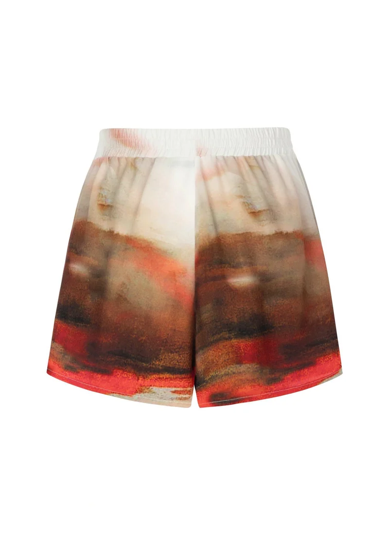 Nocturne Patterned High Waist Shorts