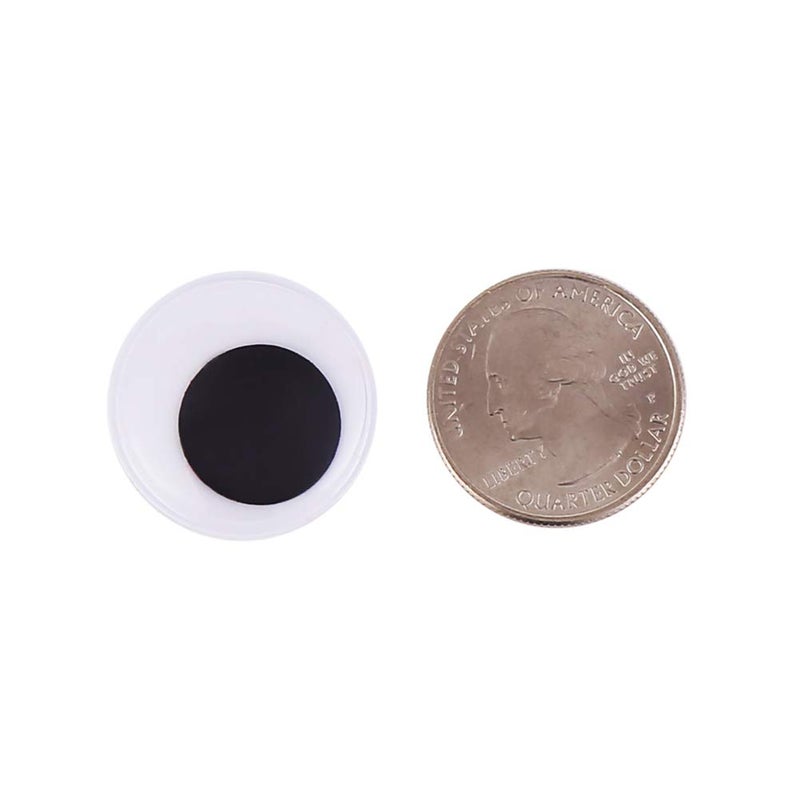 DECORA 500 Pieces 25mm Plastic Wiggle Eyes Self-Adhesive Googly Eyes for Scrapbooking DIY Crafts Doll Masking Supply - Image 2