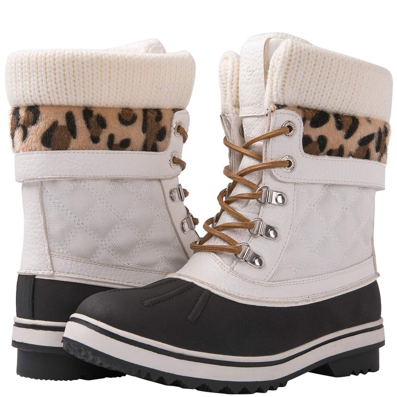 GLOBALWIN Snow Boots For Women White Women's Winter Boots 6M - Image 3