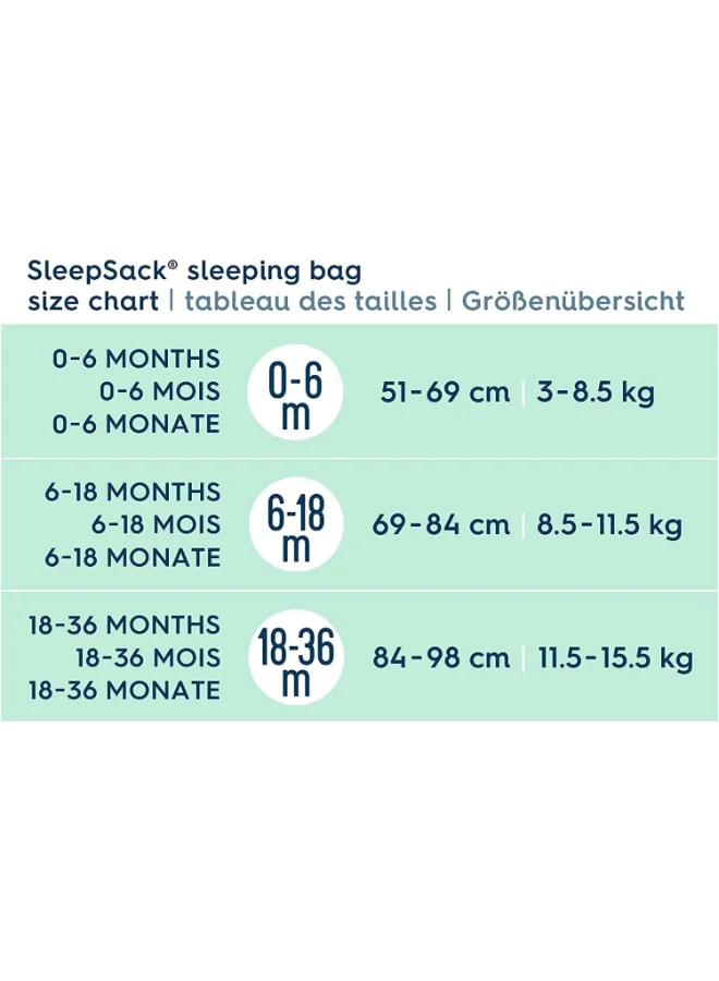 هالو Sleep Sleepsack Sleeping Bag, 0.5 Tog 100% Cotton Sleeping Bag, Newborn Baby Sleeping Bag, Unisex For Boys And Girls, 18 - 36 Months , Jungle
