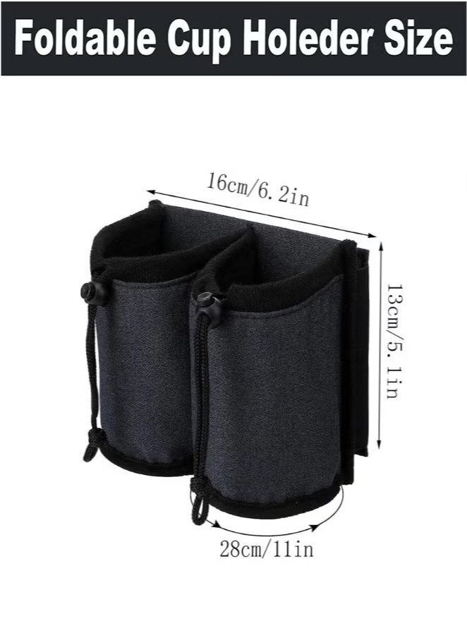 حامل كأس الأمتعة ، حامل كأس السفر للأمتعة حامل المشروبات جمع اثنين من أكواب القهوة لحقيبة السفر الصغيرة حقيبة كأس حقيبة - Image 2