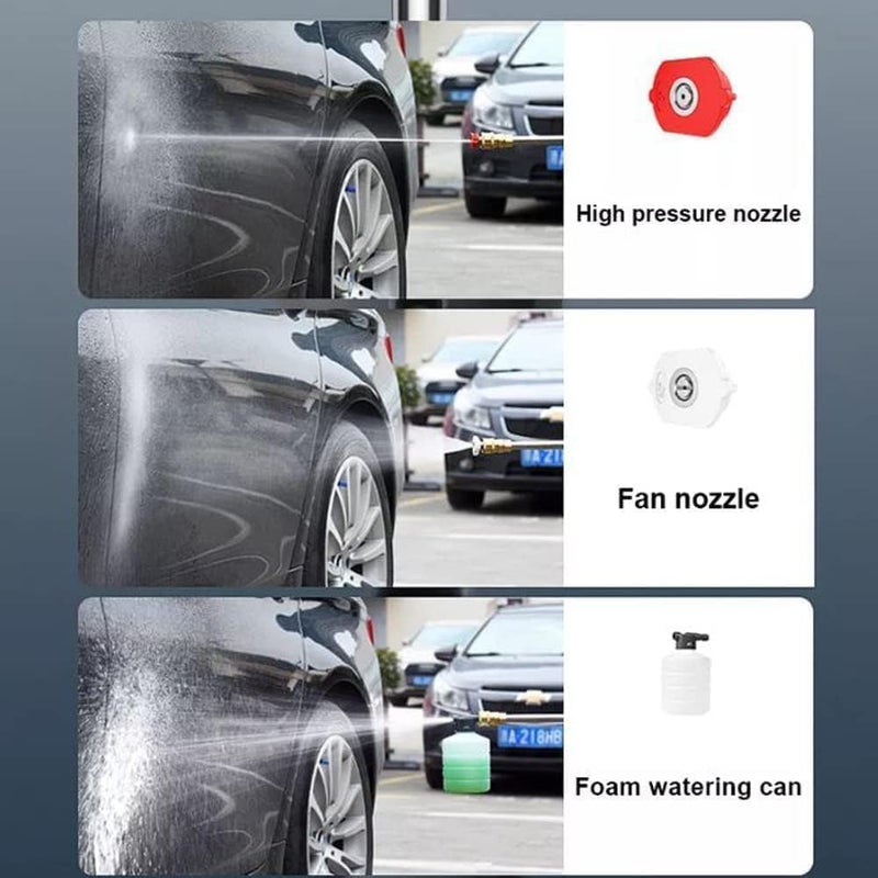 EXOFLY Car Washer 48V High Pressure Cordless Powerful Washer Gun with Rechargeable Multi Cleaning Works Like Car Bike Washing Gardening Home Cleaning Works Steam Window Cleaners - Image 4
