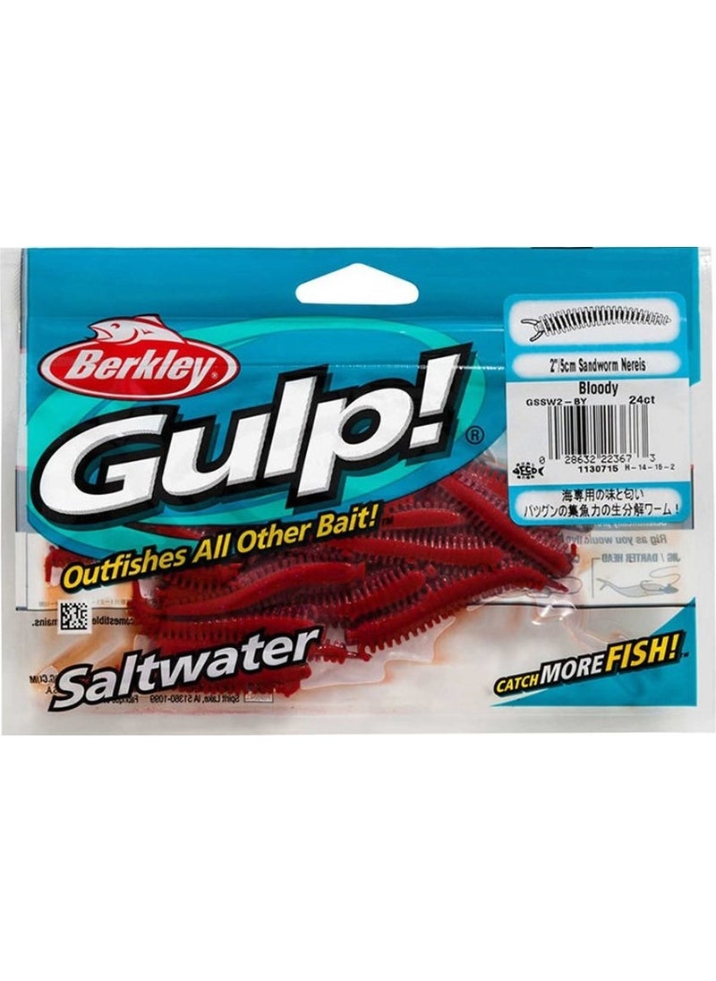Berkley Gulpsandworm 5cm Bloody School Silicone 