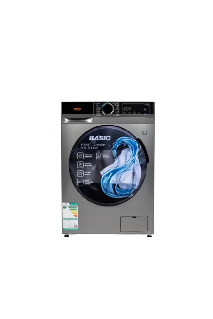 بازيك غسالة أوتوماتيكية تحميل أمامي - 13 كيلو - لوحة IMD، تحكم باللمس الناعم - برامج غسيل متعددة - BAWMDF-MB130S - Image 1