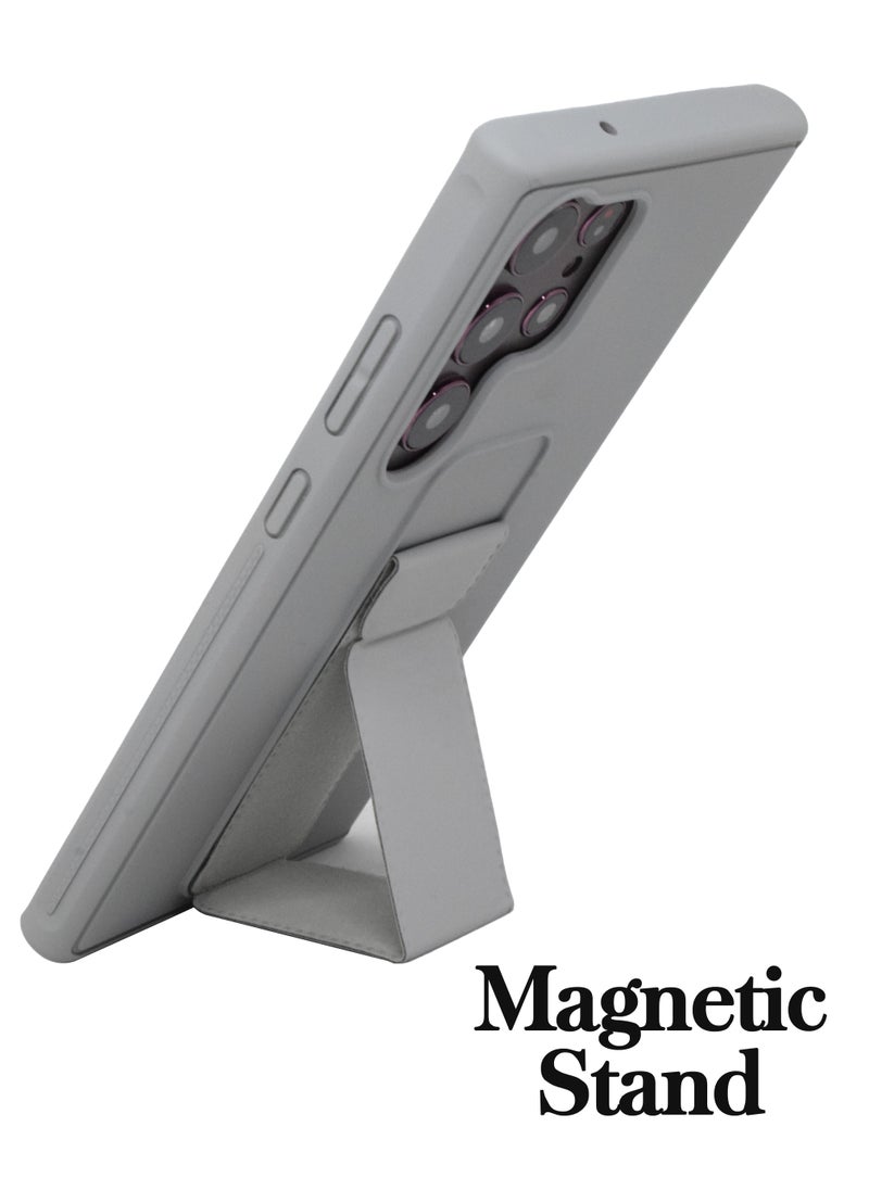 BORTONY - Galaxy S23 Ultra with Magnetic Stand & Holder, Premium Silicone Hand Strap Grip, Car Mount Kickstand And Finger Grip Case Cover For Samsung Galaxy S23 Ultra - Image 1