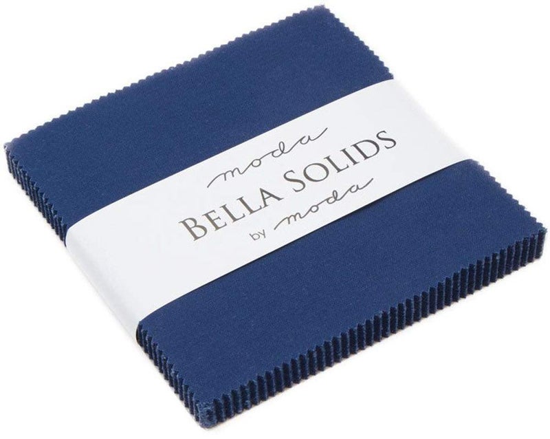 Nautical Blue Moda Bella Solids Charm Pack by Moda Fabrics 425 Quilt Squares