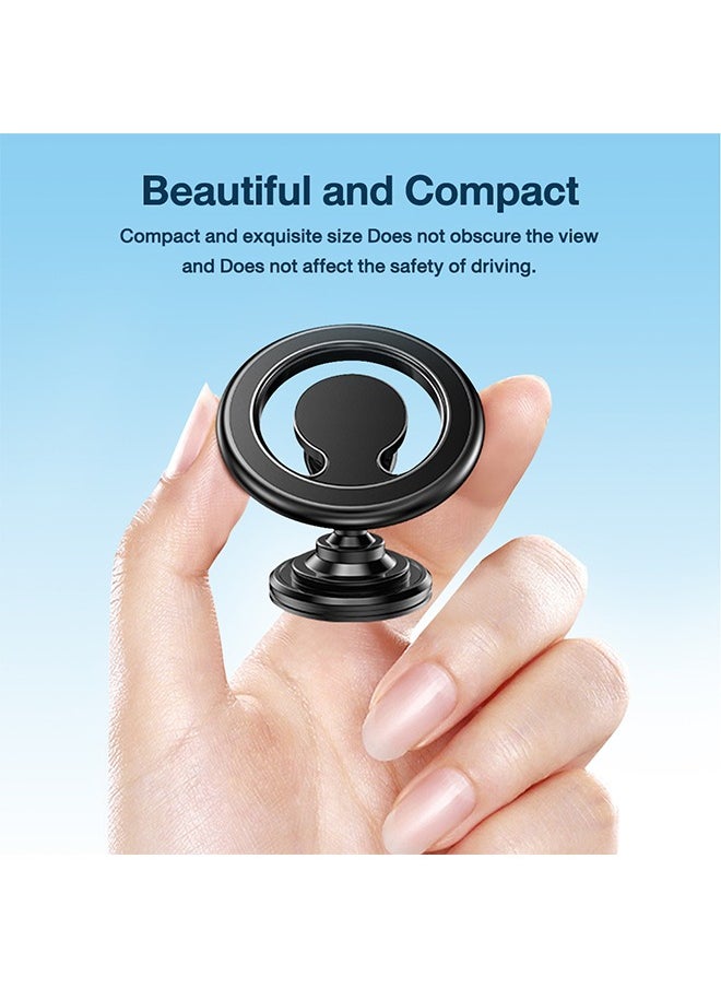 Magnetic Car Phone Holder, 360° Rotation Car Mount, Universal Phone Stand for Car Compatible with iPhone 16 15 14 13 12 11, Samsung, and All Devices