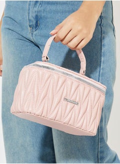 Styli Textured Zip Around Handbag  - Image 3