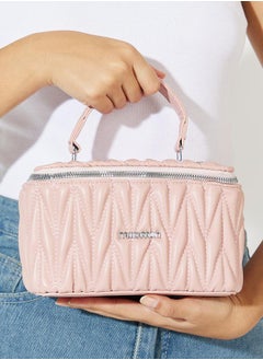 Styli Textured Zip Around Handbag  - Image 4