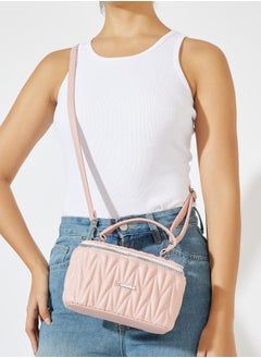 Styli Textured Zip Around Handbag  - Image 2