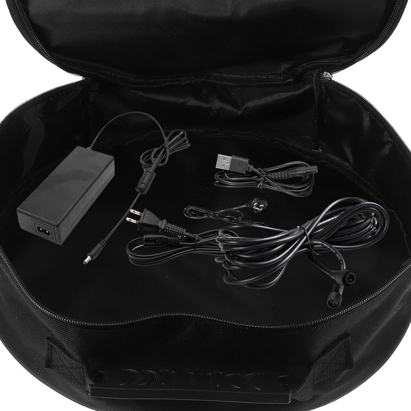 Portable Ev Cable Storage Bag, Black Mini Cable Organizer Case for Electric Car Charger, Compact Carrying Bag for Ev Charger Accessories and Electronics - Image 5