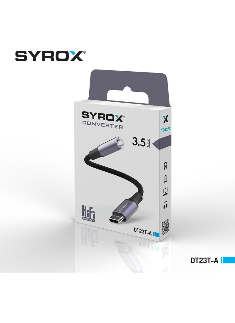 Emre Bilişim - Zte Nubia Z18 Mini Compatible Type-C To 3.5 mm Jack Headphone Converter Aux Converter Adapter - Image 1