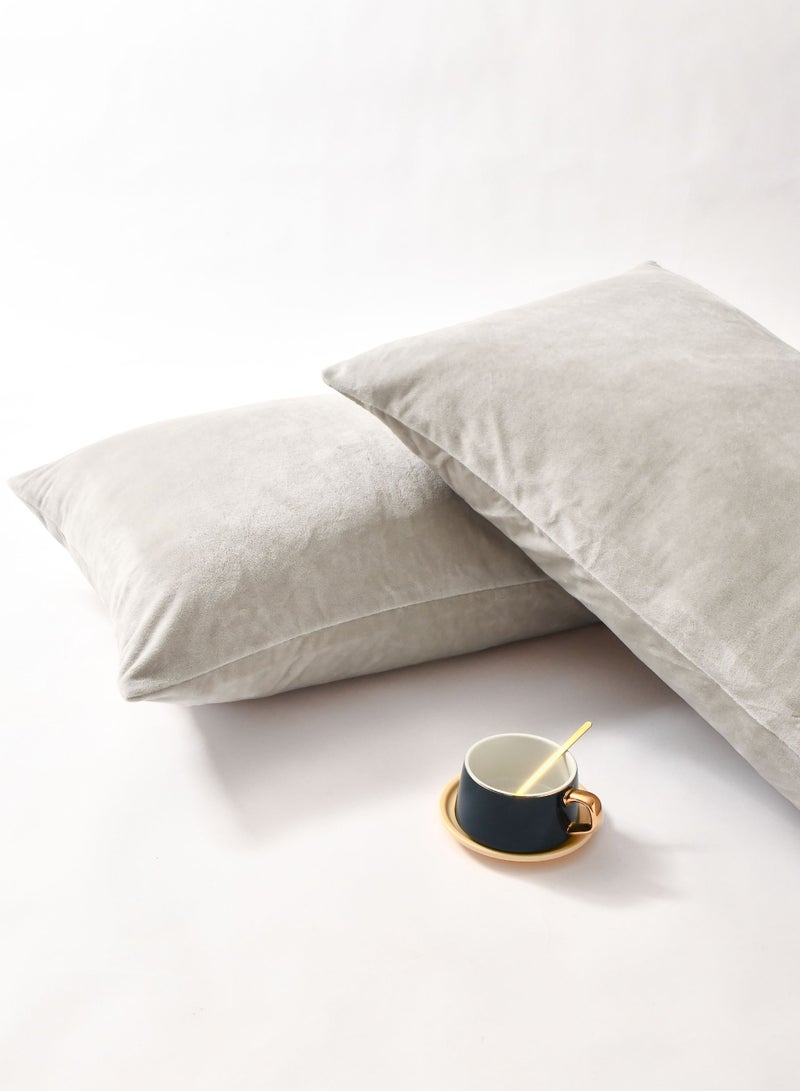 Master Home Textile Velvet Fitted Sheet Set, Single Size - 2PCS,Fits 120 x 200 cm Bed, Soft & Cozy - Image 4