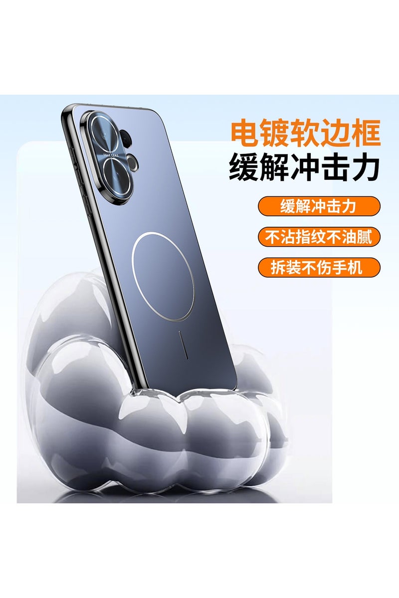 general Suitable for vivo S30 Promini phone case Electroplated matte laser fine magnetic suction ring protective case Drop-proof and scratch-proof full-edge shell - Image 2
