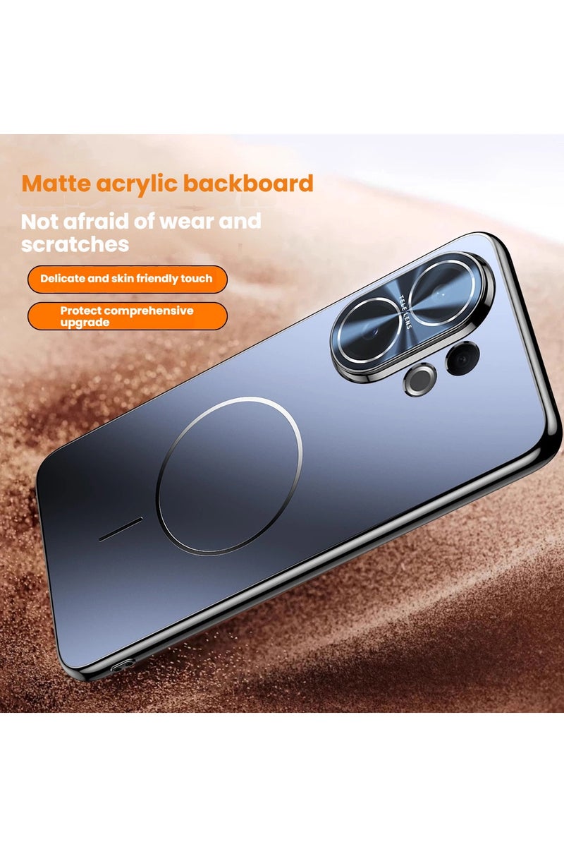 general Suitable for vivo S30 Promini phone case Electroplated matte laser fine magnetic suction ring protective case Drop-proof and scratch-proof full-edge shell - Image 3