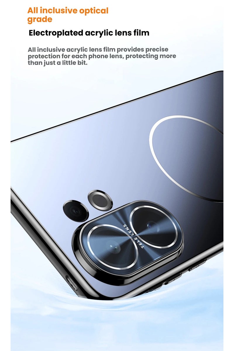 general Suitable for vivo S30 Promini phone case Electroplated matte laser fine magnetic suction ring protective case Drop-proof and scratch-proof full-edge shell - Image 4