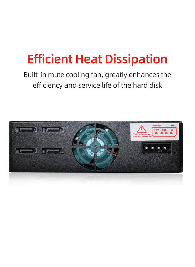 oimaster OImaster HE-2006 4-slot Internal Hard Disk Rack Support Four 2.5 inch SATA HDD/SSD Easy Installation Plug and Play  - Image 3