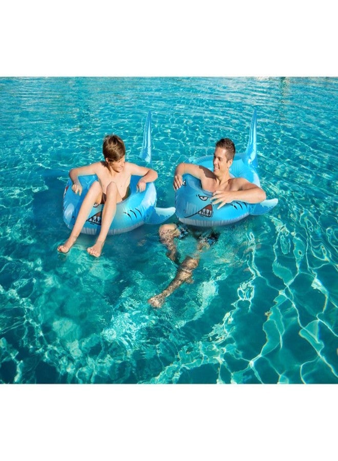 LAFALA Pool Floats Kids Shark Floaties Inflatable Pool Swim Lounger Raft Summer Swimming Ring Pool Toys for Adults Kids - Image 5