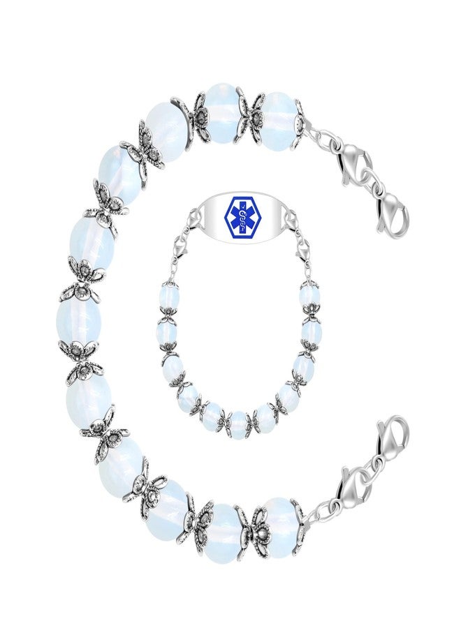 Tobestu White Opal Stone Adjustable Bracelets - Interchangeable DIY Charm Bracelet with Lobster Clasp - YA5062 - Image 3