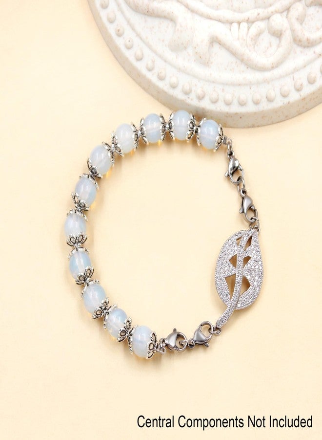 Tobestu White Opal Stone Adjustable Bracelets - Interchangeable DIY Charm Bracelet with Lobster Clasp - YA5062 - Image 5