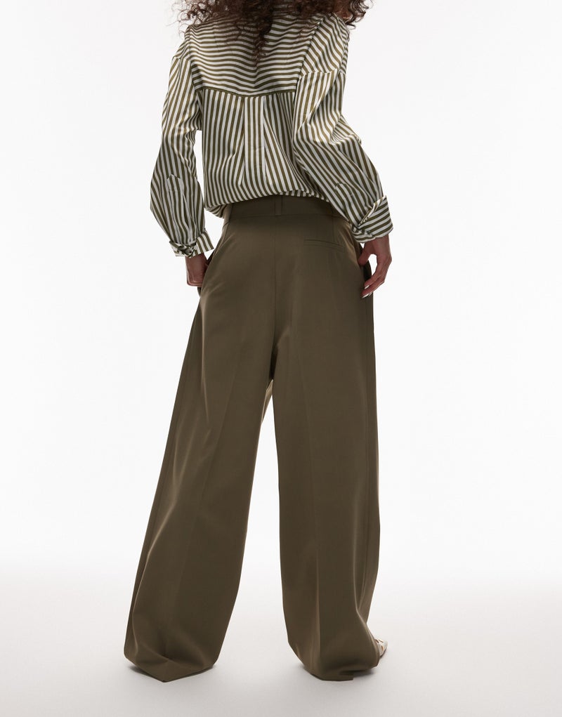 TOPSHOP Double Pleat Straight Pants - Image 2