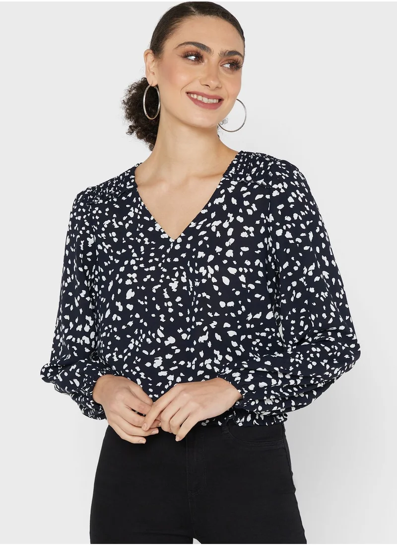 ONLY V-Neck Printed Top