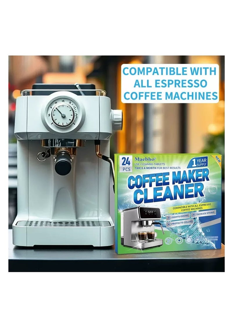 Maebho Machine Cleaning Tablet 24 Count Professional Espresso Machine Cleaner Descaling Tablets for Coffee Machines, Steam Ovens, Ovens, Ranges  - Image 3