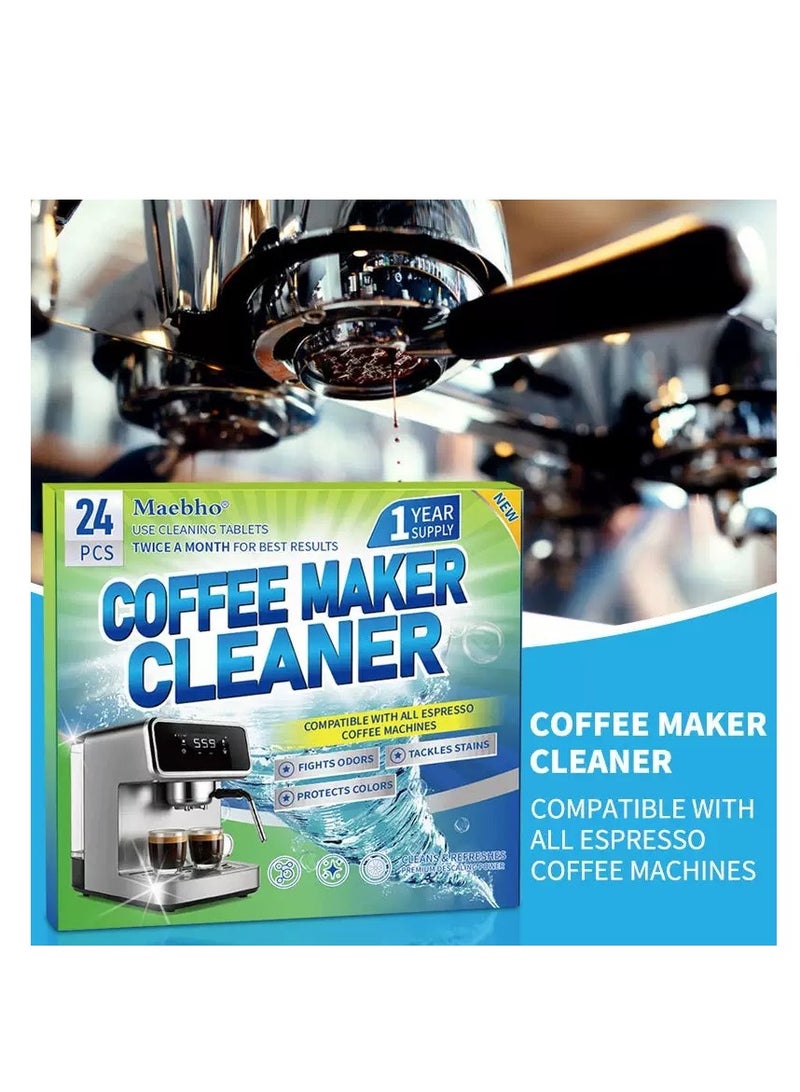 Maebho Machine Cleaning Tablet 24 Count Professional Espresso Machine Cleaner Descaling Tablets for Coffee Machines, Steam Ovens, Ovens, Ranges  - Image 2