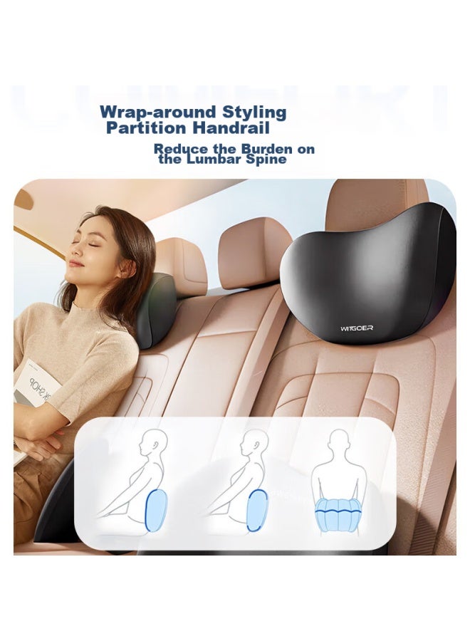 WITGOER Zhiguozhe Car Headrest And Lumbar Support Set, Neck Pillow And Waist Cushion For Vehicles, Universal Memory Foam Seat Backrest Pillow - Image 2