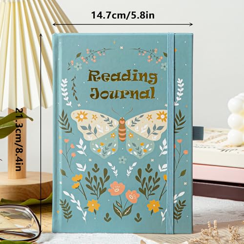 TIEFOSSI Reading Journal for Book Lovers Track Your Reading Progress 85 Book Reviews Stage Reading Record Hardcover A5 Journal Reading Planner Gifts for Readers - Image 3