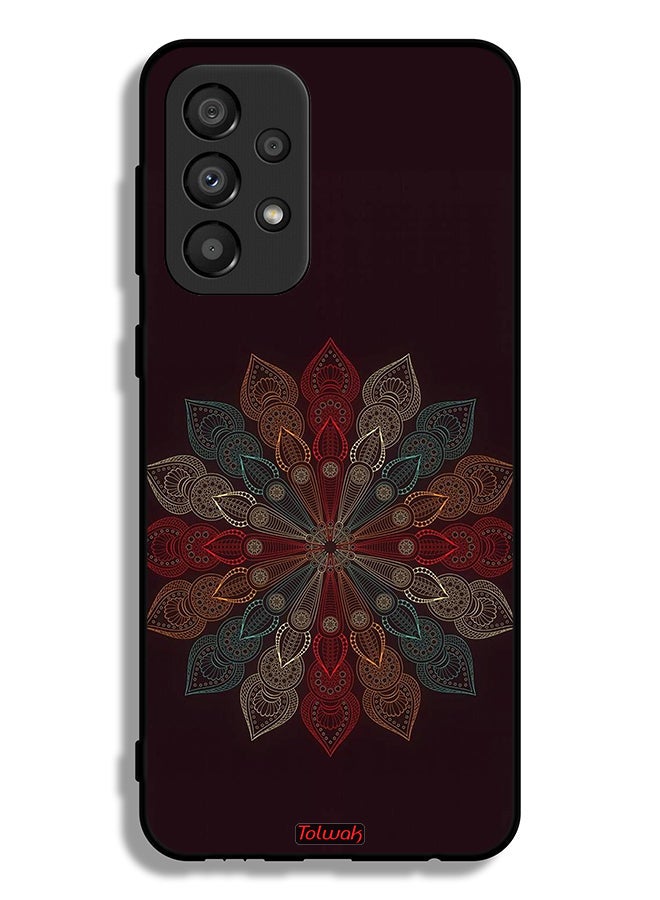 Tolwak غطاء حماية لسامسونج جالاكسي A33 5G بتصميم فن زهرة الماندالا - Image 1