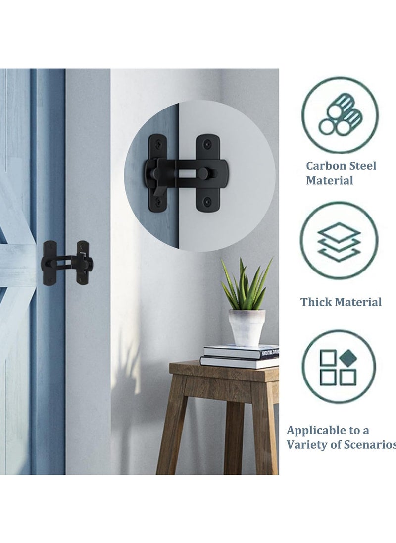 Generic Flip Barn Door Lock, Flip Door Sliding Latch, 90 Degree Stainless Steel Latch, Safety Sliding Barn Door Lock Arc Door Buckle for Barn, Garden, Bathroom, Outdoor, Garage, Window, Sliding Door  - Image 2