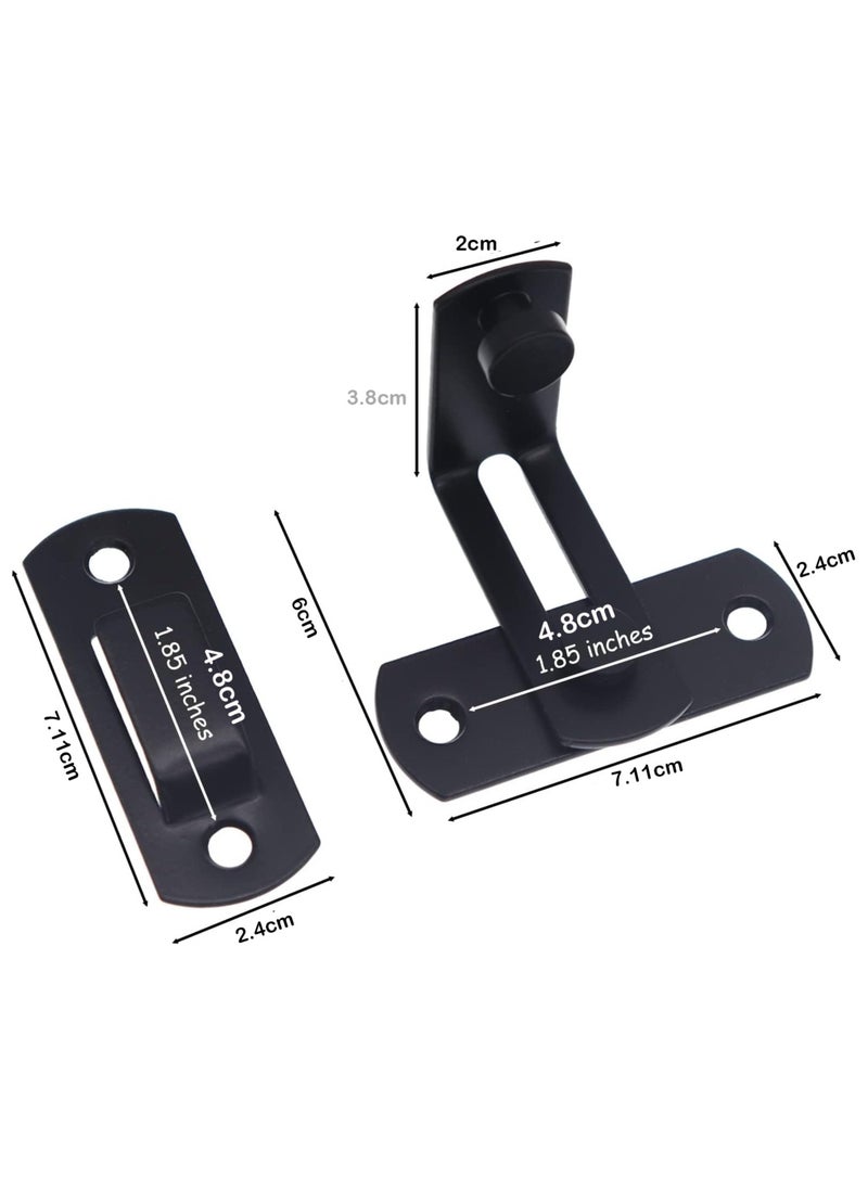 Generic Flip Barn Door Lock, Flip Door Sliding Latch, 90 Degree Stainless Steel Latch, Safety Sliding Barn Door Lock Arc Door Buckle for Barn, Garden, Bathroom, Outdoor, Garage, Window, Sliding Door  - Image 4