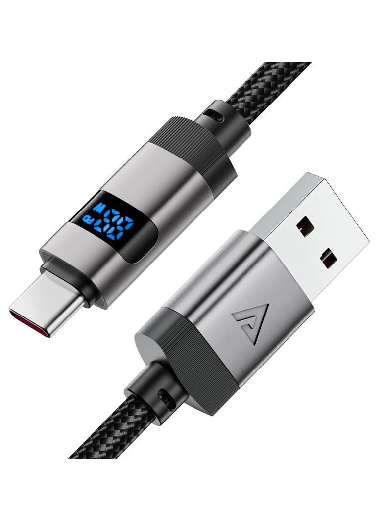 أسيفاست ACEFAST C15-04 كابل بيانات شحن USB-A إلى USB-C بقدرة 66 وات مع شاشة عرض - Image 2