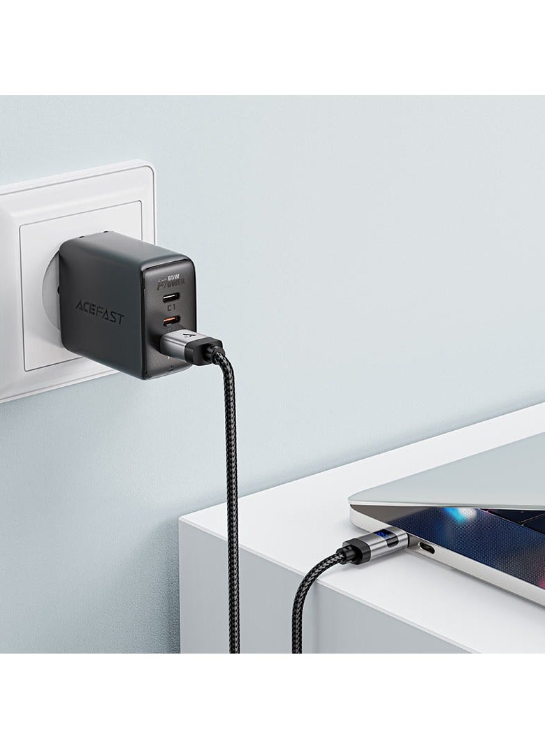 أسيفاست ACEFAST C15-04 كابل بيانات شحن USB-A إلى USB-C بقدرة 66 وات مع شاشة عرض - Image 4